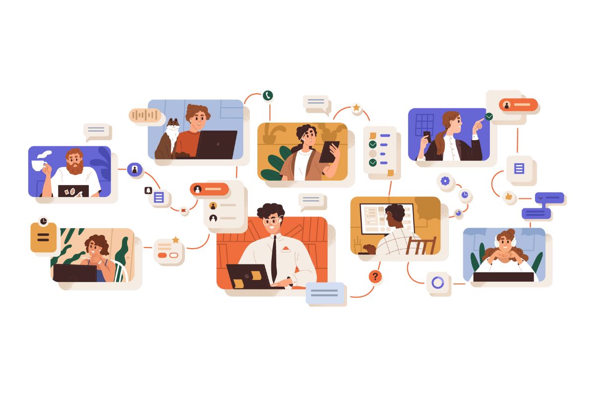 an image showing how ms dynamics 365 connects with every department in a business