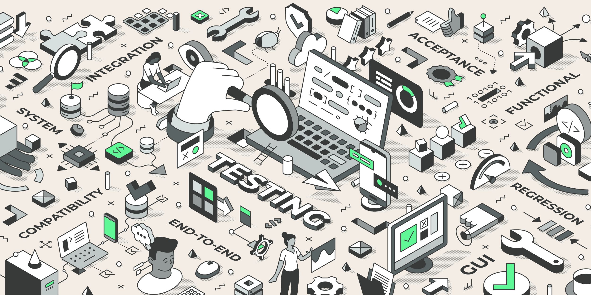 Isometric illustration of Microsoft Copilot Adoption