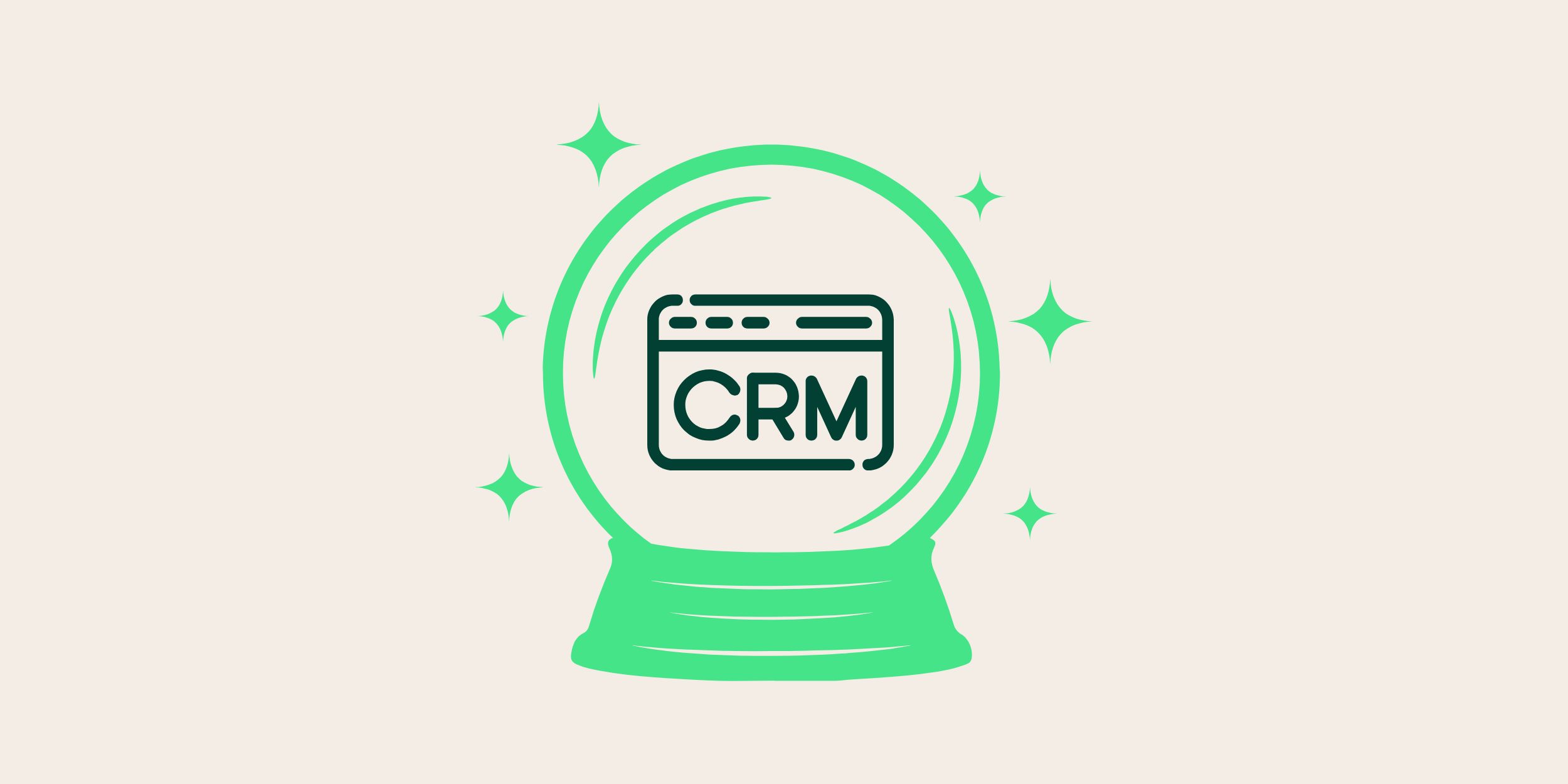 image of a crystal ball with CRM inside to represent crm of the future